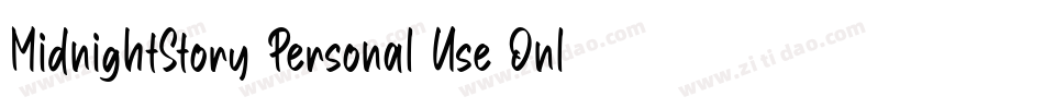 MidnightStory Personal Use Only字体转换